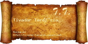 Tivadar Terézia névjegykártya